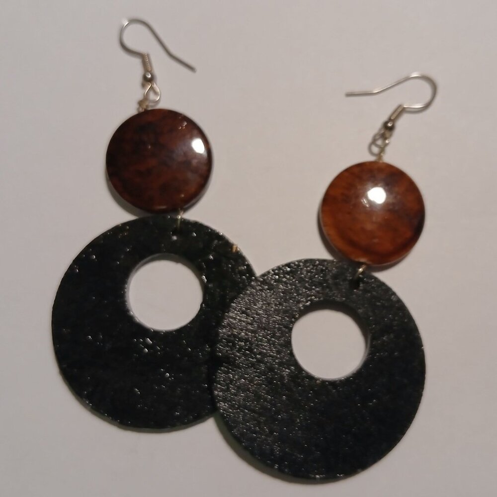 Afrocentric Earrings / Wooden Earrings / Handmade Earrings / African Roots
